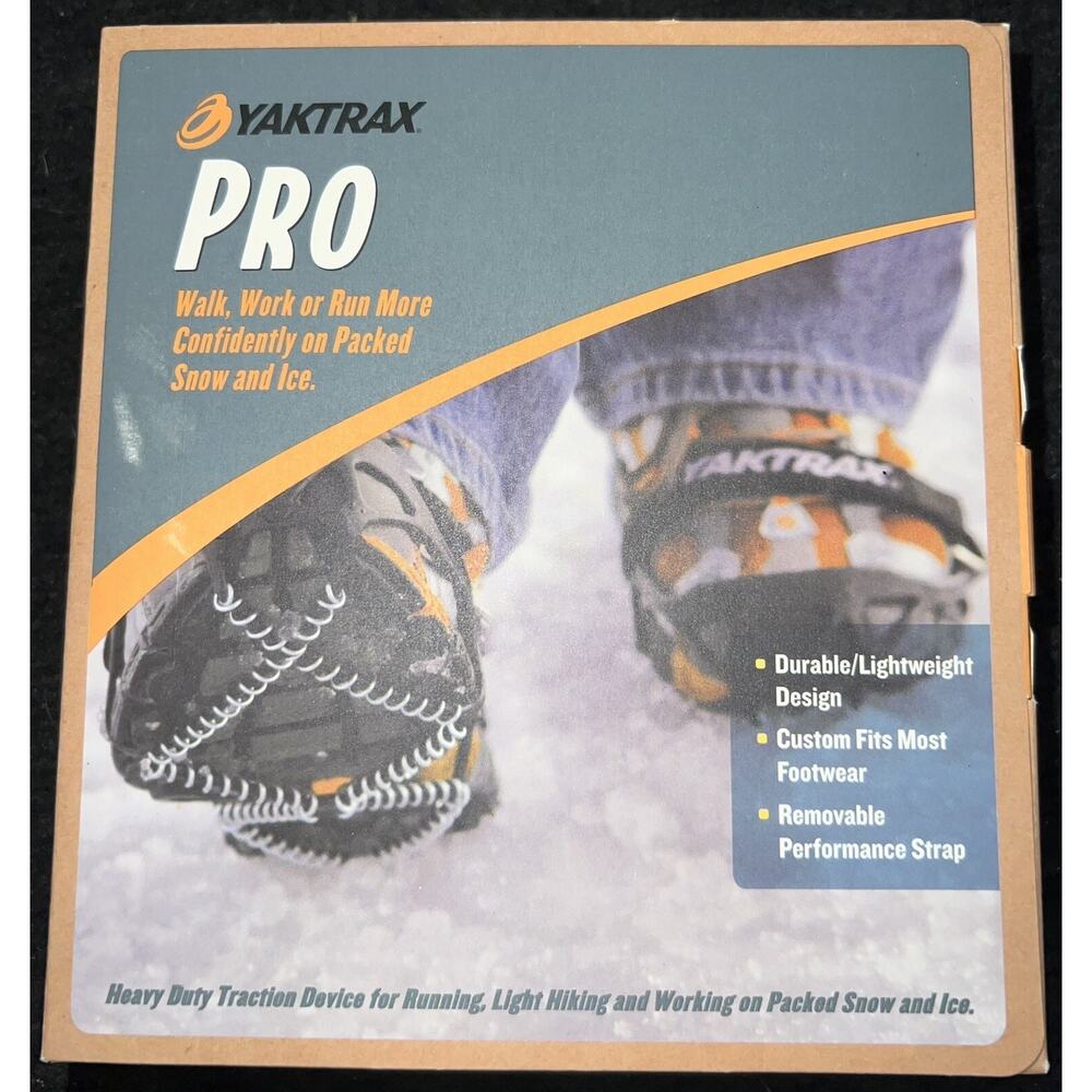 Yaktrax Pro Traction Cleat for Walking/Jogging/Hiking on Snow & Ice M Medium NEW
